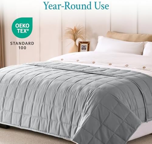 Topblan Cooling Weighted Blanket for Adults, 10 lbs 48 x 72 Twin Size Bed - Image 4