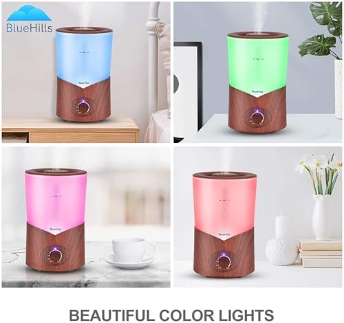 BlueHills 1000 ML Essential Oil Diffuser Premium Humidifier Large Dark Wood - Image 3