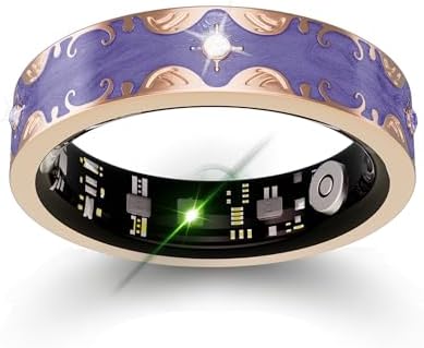 Smart Ring for Women, Baroque Inspired Design (Purple,7#) by Unknown