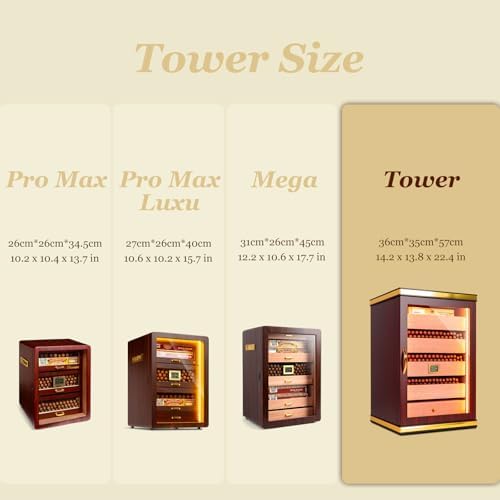 500-Count Cigar Humidor Cabinet with Digital Hygrometer, Gift Set - Image 2