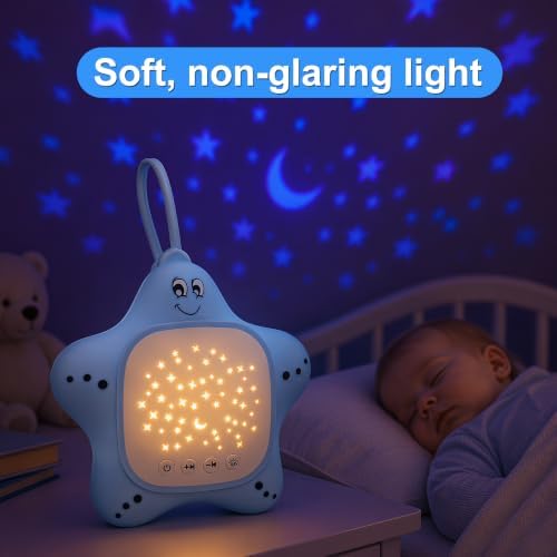 Portable Baby White Noise Sound Machine with Sleep Soothing Star Projector - Image 2