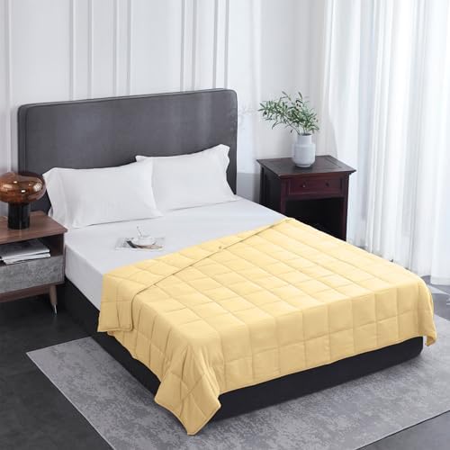 L'AGRATY Weighted Blanket - 48"x72" 20lbs Cooling Breathable Heavy Blanket Microfiber Material with Glass Beads for Adult All-Season Summer Fall Winter Soft Thick Comfort - Image 2