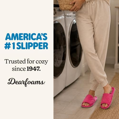Dearfoams womens Slipper Memory Foam Summer House Shoe Beatrice Terry Slide - Image 3