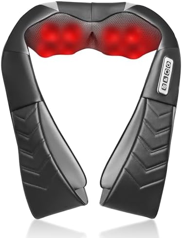 UFFAE Shiatsu Neck and Back Massager with Heat, Electric Deep Tissue Kneading Neck and Shoulder Massage, Best Gifts for Women Men Mom Dad Mothers Fathers Day Birthday Gift, Black (NOT Cordless) by UFFAE