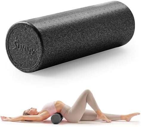Sunny Health & Fitness 18" Black High-Density Yoga Foam Roller by SunnyHealthFitness