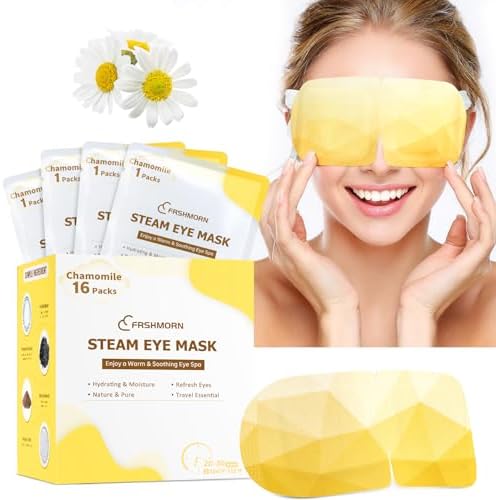 16Packs Steam Eye Mask Heated Eye Masks For Dry Eyes, Chamomile by FRSHMORN