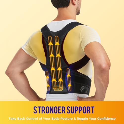 Back Brace and Posture Corrector for Men and Women Adjustable Back Straightener Posture Corrector, Scoliosis and Hunchback Correction, Spine Corrector, Support for Upper Lower Back Pain Relief - Image 4