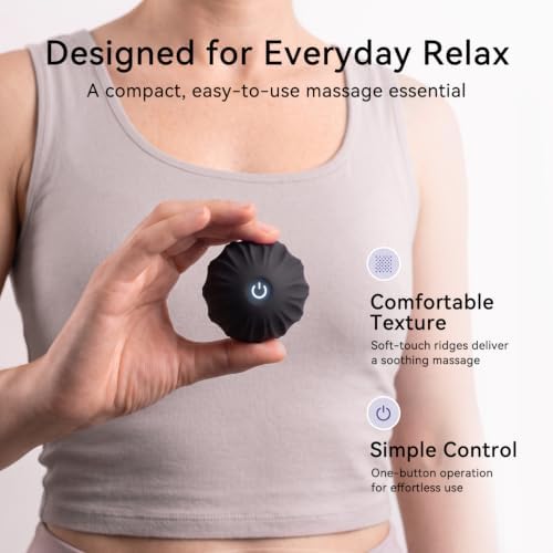 Electric Massage Ball, 10 Speed Mini Massage Roller, Washable Muscle Massage Tool for Yoga Fitness, Black - Image 5