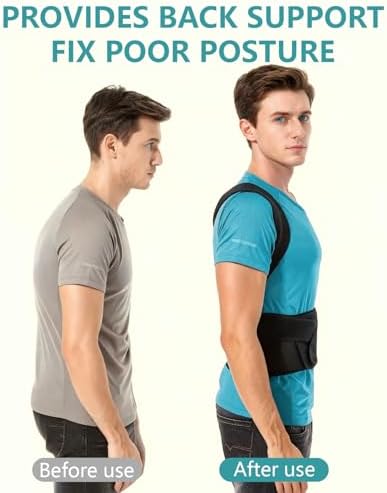 Upgraded Back Brace,Posture Corrector,Lumbar Support with Shoulder Support,Adjustable Full Back Straightener for Upper & Lower Back Pain Relief, Hunchback, Scoliosis & Spine Alignment (S) - Image 4
