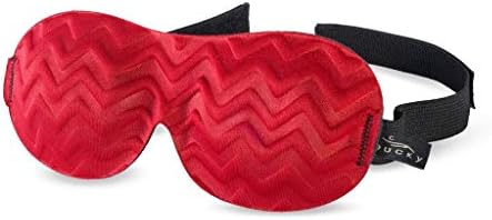 Bucky Ultralight Travel & Sleep Chevron Eye Mask, Red, One Size by Bucky