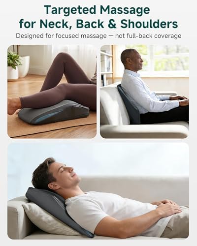 Snailax Back Massager for Back Pain Deep Tissue, Shiatsu Neck Back Massager with Heat, 3D Kneading Chair Massage Pillow, Neck Shoulder Massage, Gifts for Mom, Dad, Women - Image 6