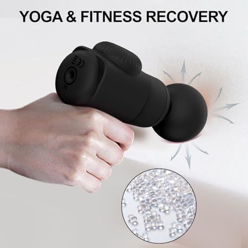 Handheld Massager for Women, Mini Powerful Deep Tissue Massager for Back, Neck & Muscle Pain Relief, Waterproof Portable with 10 Vibration Modes.(Black) - Image 6