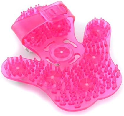 SAMYO Palm Shaped Massage Glove Body Massager with 9 360-degree-roller Metal Roller Ball Beauty Body Care (Pink) - Image 2