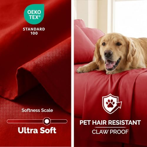 Queen Size Flat Sheets Only 90x102 Flat Bed Sheets 2 Pack Chili Pepper - Image 4