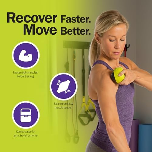 GoFit GoBall Trigger Point Massage Ball, 3.25 Inch Firm Therapy Ball for Muscle Tension Relief, Self-Massage Tool for Back, Shoulders, Legs and Glutes, Portable Deep Tissue Roller Ball - Image 3
