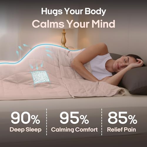 ZonLi Weighted Blanket for Adults (48"x72", 15lbs, Light Pink) - Image 2