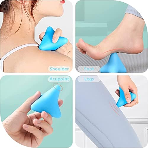 Manual Massage Ball Set, 2 PCS Deep Tissue Trigger Point Massage Myofascial Release Balls, Silicone Physical Therapy Balls, Massage Therapy Tools for Deep Muscles, Sore Muscles, Muscle Knots (Blue) - Image 5