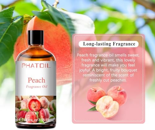 PHATOIL Peach Fragrance Oil for Diffuser Aromatherapy 3.38FL.OZ - Image 4