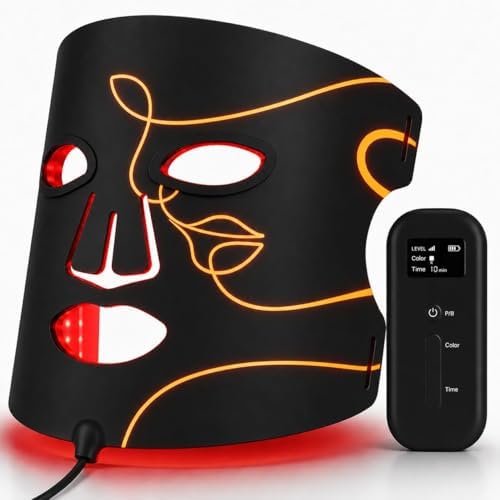 Red Light Therapy Face for Mask, 850nm NIR, Red & Blue for Home Skincare by AEPR