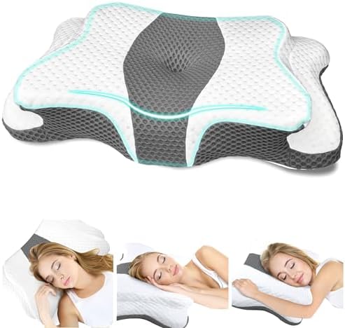 CHxxy Memory Foam Pillows, Cervical Pillow for Neck & Shoulder Pain Relief by CHxxy