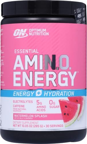Optimum Nutrition Amino Energy Powder Plus Focus, with BCAA, Electrolytes, and Caffeine, Watermelon, 30 Servings (Packaging May Vary) (Pack of 6) - Image 2
