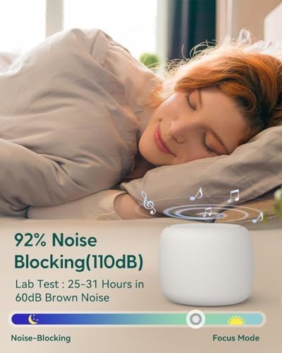 Babelio Portable White Noise Machine + Travel Case in Grey, for Adults Kids Baby - Image 4