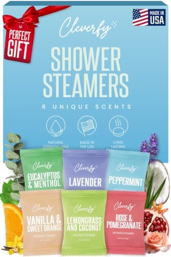 Cleverfy Shower Steamers Aromatherapy Gifts for Women and Men, 6 Tablets by Cleverfy
