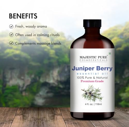 Majestic Pure Essential Oil with Glass Dropper - 100% Pure and Natural - Essential Oils for Diffuser, Aromatherapy, Soap and Candle Making, Juniper Essential Oil, Juniper Oil, 4 Fl Oz - Image 6