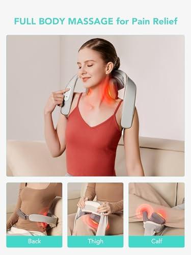 SKG H5mini Neck and Traps Massager with Heat for Deep Tissue Relief, Father's Day Dad Gifts, 6D Hand Kneading, Cordless Neck and Shoulder Massager, Hands-Free Wireless for Men and Women - Image 6