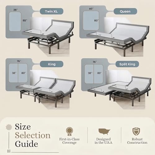 Sven & Son Harmony Adjustable Bed Base, Head and Foot Lift, Massage, Under-Bed Lights, USB, Memory, Zero Gravity Smart Frame - King - Image 6