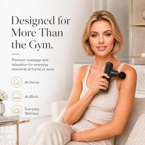 Hexa Mini Massage Gun Deep Tissue, Portable Muscle Massager, Gray - Image 5