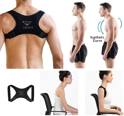 ISMA Posture Corrector for Women & Men, Adjustable Back Brace Posture Corrector, Upper Back & Shoulder Brace, Back Straightener for Better Posture, Breathable Clavicle Support for Everyday Wear - Image 4