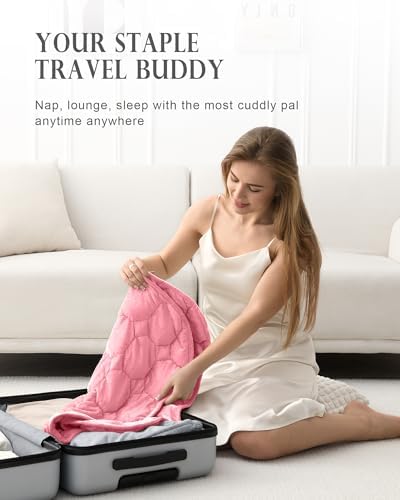 Cottonblue Small Weighted Lap Blanket 7lbs for Adults Teens 24"x29", Pink - Image 5