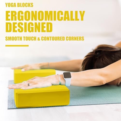Septo 2 Pcs Yoga Blocks, 9x6x3 Inch Foam Blocks for Pilates - Image 4