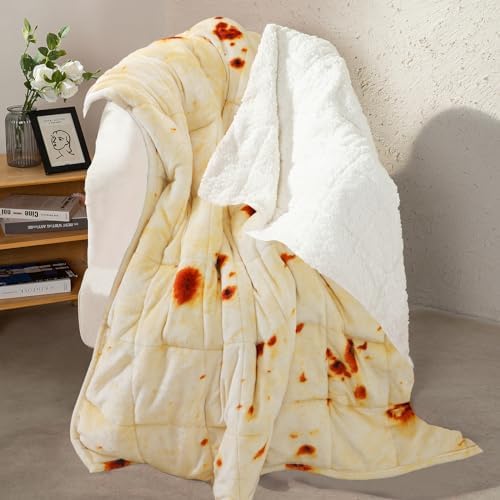 Aemicion Burrito Weighted Blanket for Adults,King Size 20lbs 80x87in,Soft Sherpa Fleece Washable Weighted Blanket as Gifts for Adults Women Men Mon by Aemicion