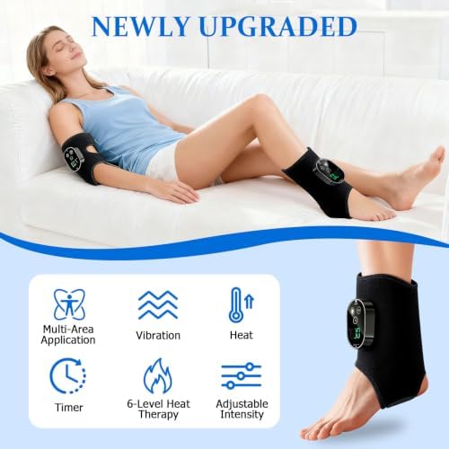 3-in-1 Foot Massager Charge 3 Vibration 6 Speed Heat Control (Black 1Plack) - Image 5
