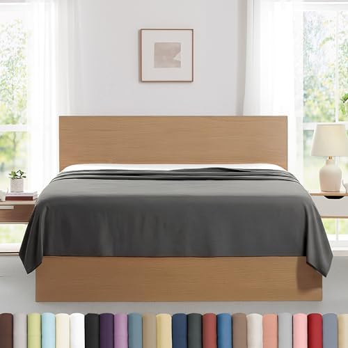 Southshore Fine Living 2-Pack Full Size Flat Sheets Only Microfiber Slate by SouthshoreFineLivingInc