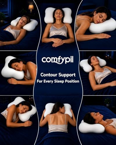 Cervical Neck Pillow for Sleeping, Memory Foam Pillows, White - Image 6