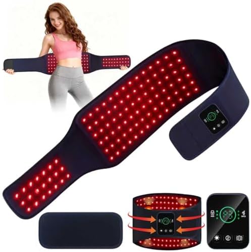 Red Light Therapy Belt for Back Pain Relief, 5000mAh Cordless Infrared Waist Wrap by EVATEALE
