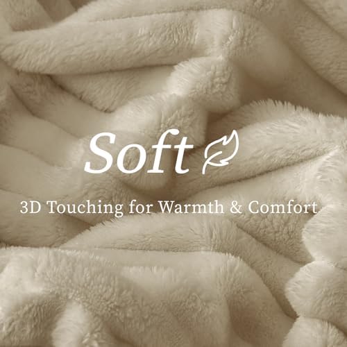 BEDELITE Ribbed King Size Blanket for Bed, Linen, 108"x90" - Image 5