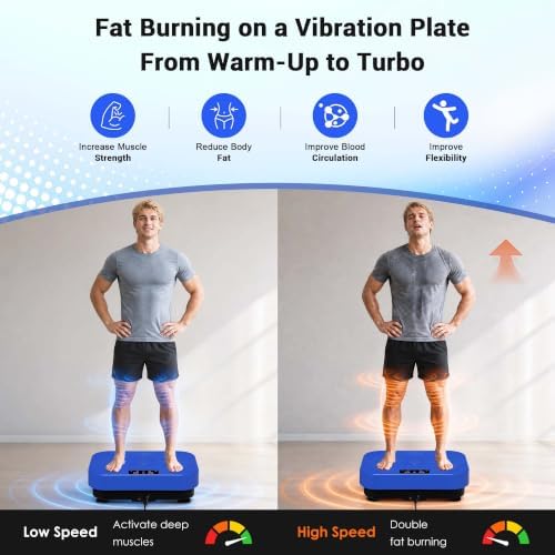 Homesy Vibration Plate Exercise Machine Shake Plate for Lymphatic Drainage - Image 4