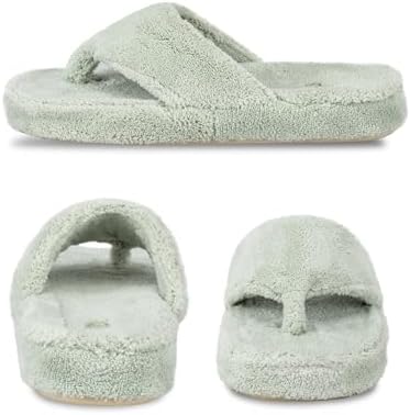 Acorn Women's Spa Thong Slippers with Cloud Contour Comfort - Arch Support and Plush Fluffy Terry Lining, Perfect for Beach, Camping, Poolside, or Bathroom Wear - Image 4