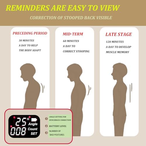 Upgraded Smart Posture Corrector Adjustable Posture Correction Angle with Vibration Posture Reminder Correct Hunchback Posture Correction Back Posture Monitor Hunchback Smart Corrector - Image 6