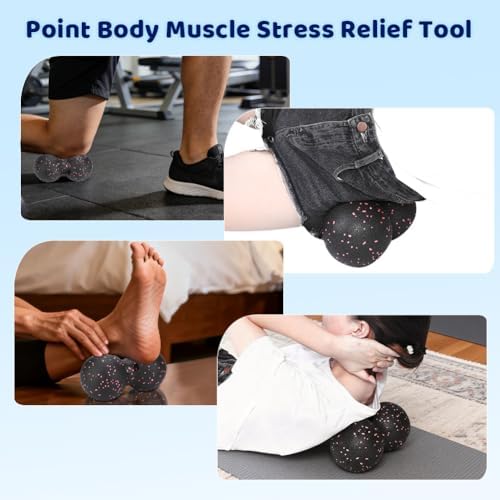 Peanut Massage Ball, 24x12cm Myofascial Release Acupoint Massage Deep Tissue Muscle Massage Back Leg Massage Roller Mobility Ball Double Ball for Daily Physical Therapy Yoga Therapy - Image 6