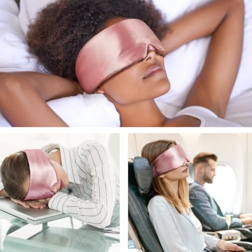 Umisleep Satin Sleep Mask for Side Sleeper, Blackout Eye Mask for Women Men - Image 6