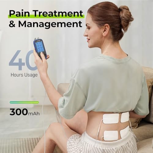 AUVON 3-in-1 TENS Unit Muscle Stimulator, 40 Levels for Gradual Pain Relief - Image 5