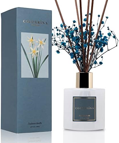 COCORRÍNA Reed Diffuser - Cashmere Vanilla 6.7 fl oz Reed Diffuser for Bedroom Bathroom Home Décor by COCORR%C3%8DNA
