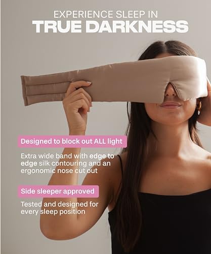 Colorado Home Co Cozy Silk Eye Mask - Blackout, Adjustable for Side Sleepers & Travel, Cloud Eye Covers, Mauve - Image 2