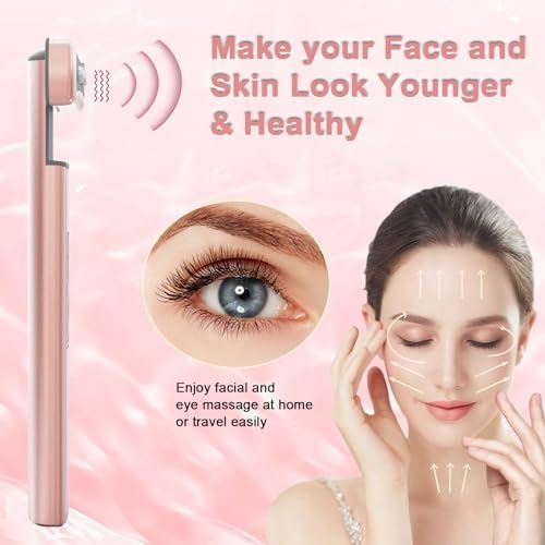 Red Light Therapy for Face, 6 in 1 LED Light Therapy Eye Equipment for Skin,Face Wand with Facial Massager, Skincare Facial Wand,Vibration, Thermal, Microcurrent，Portable Beauty Tools - Image 4
