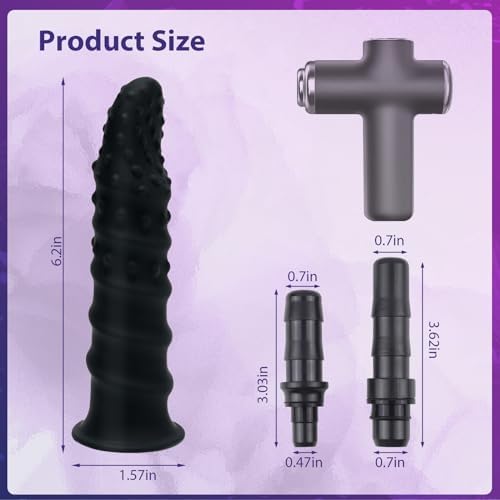 Massage Gun Attachment, Adult Massage Gun Attachments Deep Tissue for Relieve and Stimulation, Black Portable Massage Gun Head Accessories for Handheld Electric Body Muscle Massager - Image 5